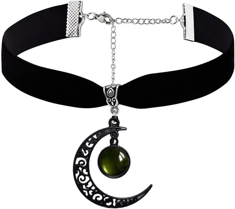 Cicod Gothic Black Velvet Goth Choker Necklace for Women,Cameo Black Choker Crow Skull Pendant Necklace Vintage Collar Skull Necklace Gothic Jewelry - Image 1